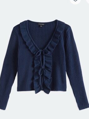 41 Hawthorn Navy Ribbed Knit Cardigan